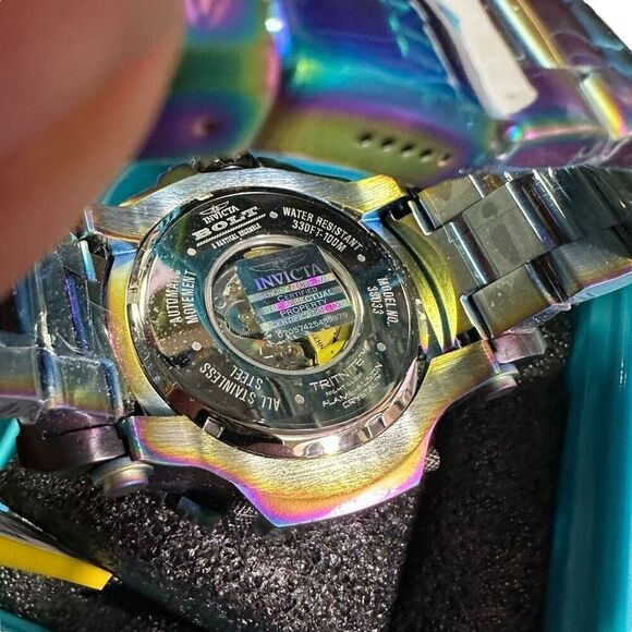 New Invicta Watch Bolt 38033 55mm Iridescent Steel Band - Picture 7 of 8